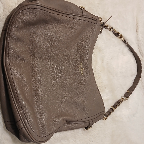 Kate Spade Taupe Leather Shoulder Bag - Picture 16 of 16